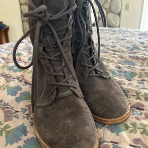 Gray Suede Women's Boots